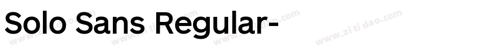 Solo Sans Regular字体转换